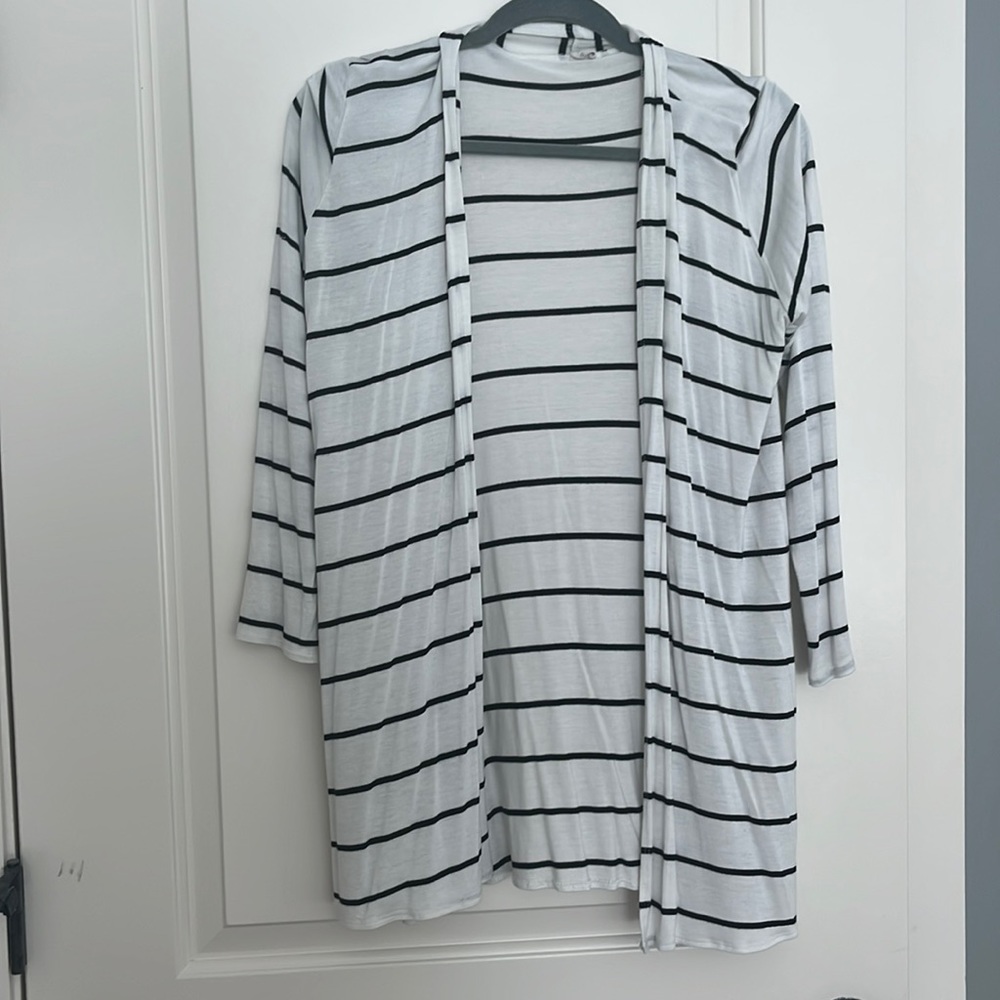 Pink blush  stripped shrug